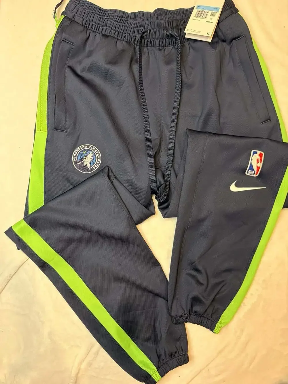 Nike Minnesota Timberwolves NBA Team Issued Tear-Away Warm-Up Pants Men's Medium